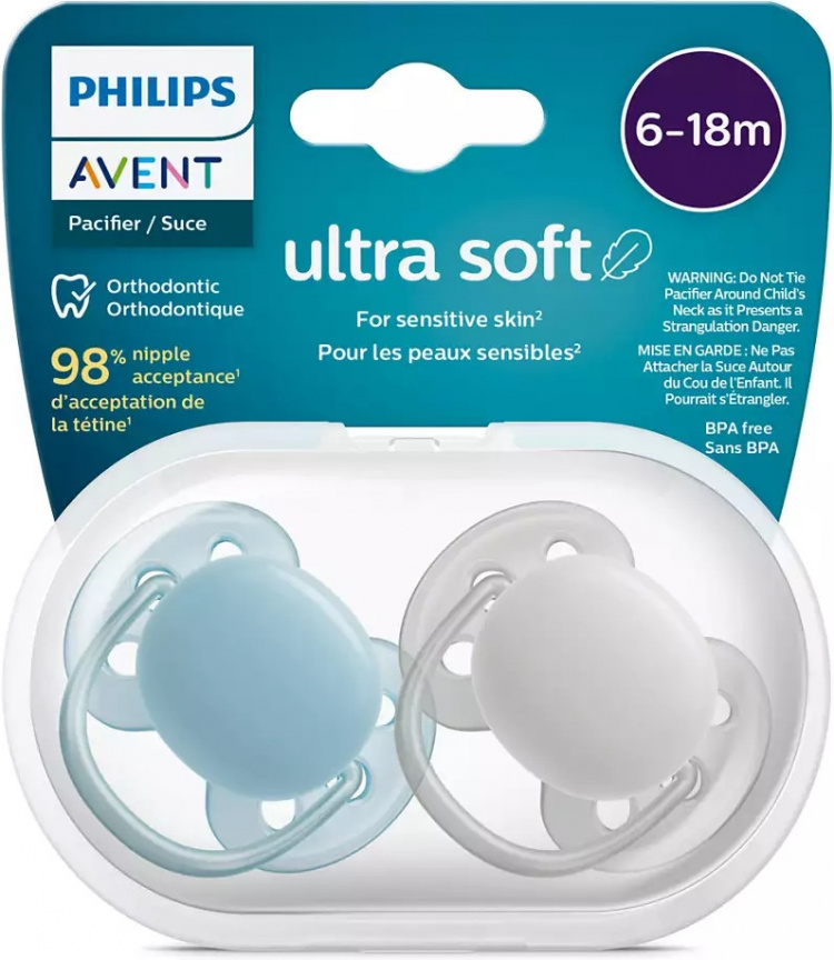 Philips Avent SCF091/17 Ultra Soft teats, 6-18 months, 2 pieces, blue Philips Avent SCF091/17 Ultra Soft teats, 6-18 months, 2 pieces, blue