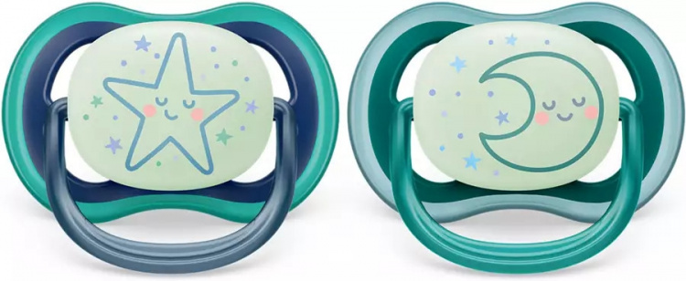 Philips Avent SCF376/13 Ultra Air Nighttime teats 6-18 months, 2 pieces, sky pieces