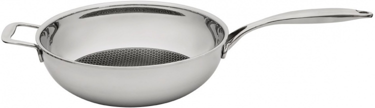 Heirol Pro Steelsafe wok, stainless steel + non-stick coating, 28 cm