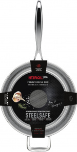 Heirol Pro Steelsafe wok, stainless steel + non-stick coating, 28 cm