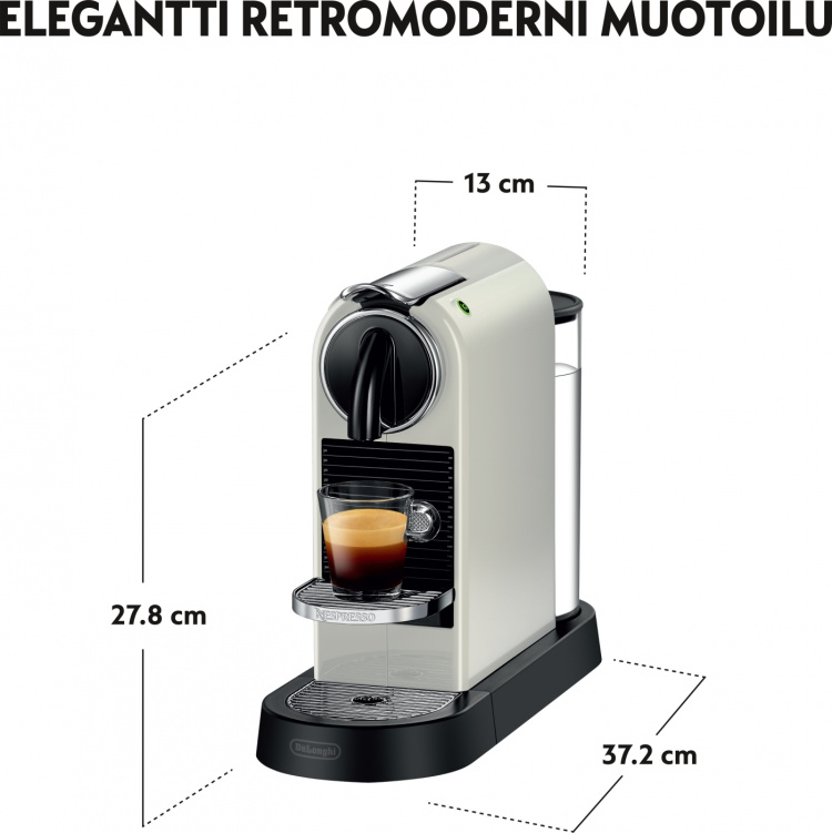 DeLonghi Nespresso Citiz capsule coffee machine, white
