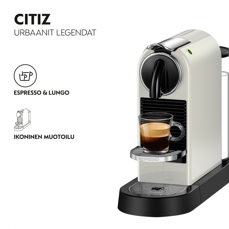 DeLonghi Nespresso Citiz capsule coffee machine, white