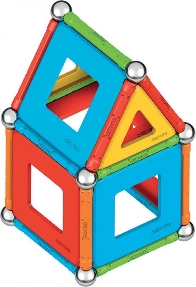 Geomag Super Colorful Magnetic Building Set, 78 pieces