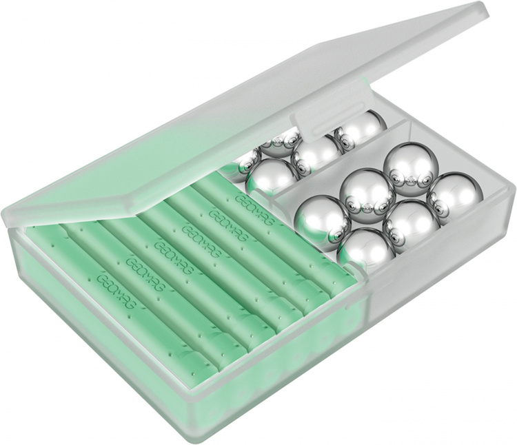 Geomag Glow Recycled magnetic building set, 60 pieces