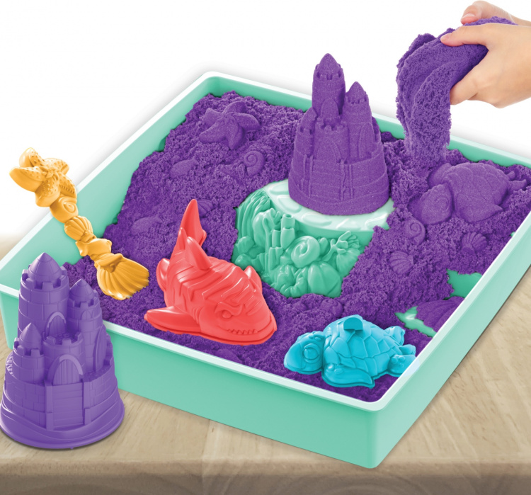 Kinetic Sand sandbox set, purple
