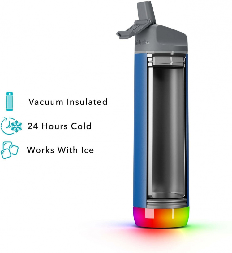 HidrateSpark PRO Water bottle, 0,62 L, blue
