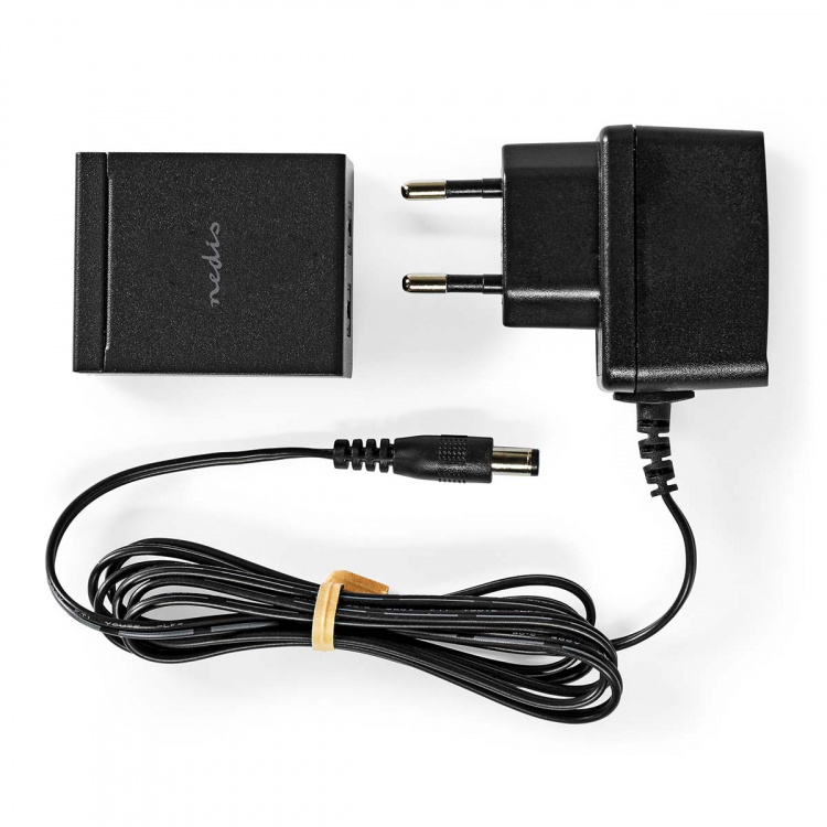 Nedis Digital Audio Splitter | 2-way | Audio / video / data connections input: TosLink Female | Audio / video / data connections output: 2x TosLink | Push Button | Metal | Black Nedis Digital Audio Splitter | 2-way | Audio / video / data connections input: TosLink Female | Audio / video / data connections output: 2x TosLink | Push Button | Metal | Black