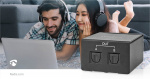 Nedis Digital Audio Splitter | 2-way | Audio / video / data connections input: TosLink Female | Audio / video / data connections output: 2x TosLink | Push Button | Metal | Black Nedis Digital Audio Splitter | 2-way | Audio / video / data connections input: TosLink Female | Audio / video / data connections output: 2x TosLink | Push Button | Metal | Black