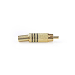 Nedis RCA Connector | Straight | Male | Gold Plated | Solder | Cable input diameter: 7.0 mm | Metal | Black | 10 pcs | Envelope Nedis RCA Connector | Straight | Male | Gold Plated | Solder | Cable input diameter: 7.0 mm | Metal | Black | 10 pcs | Envelope