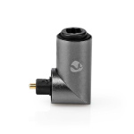 Nedis TosLink Adapter | TosLink Female | TosLink Male | Angled 90° | Aluminium | Gun Metal Grey | 1 pcs | Box