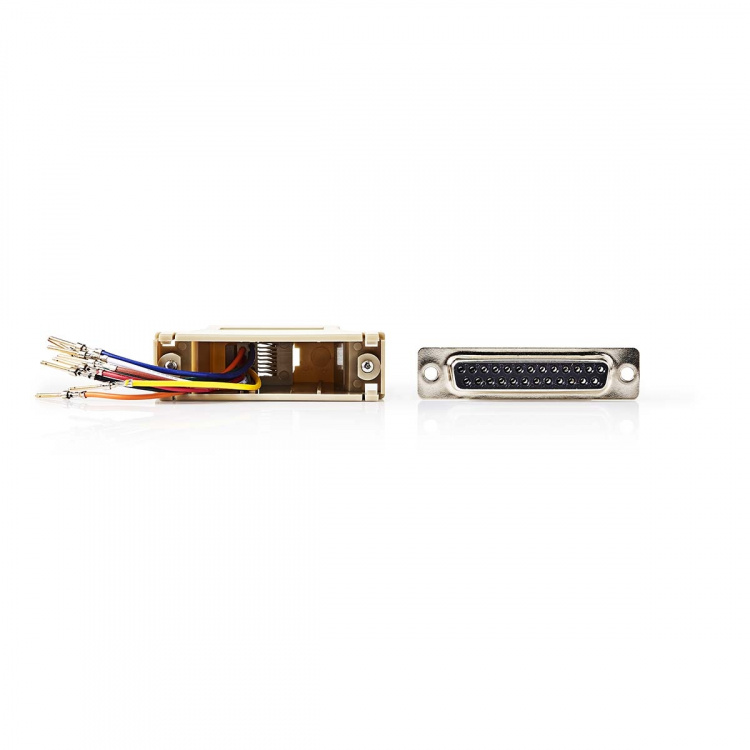 Nedis Serial Adapter | Adapter | D-SUB 25-Pin Female | RJ45 Female | Nickel Plated | ABS | Ivory | Box
