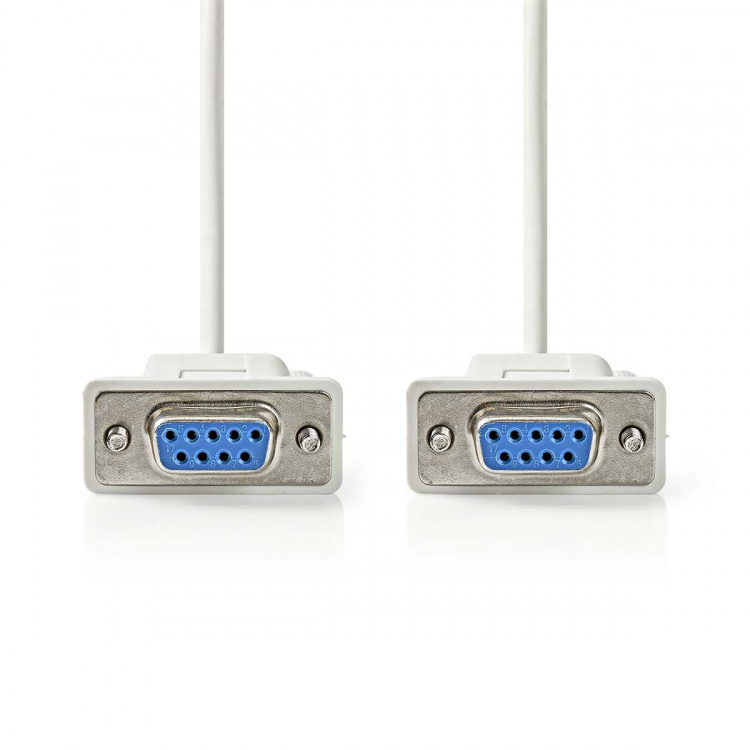 Nedis Null Modem cable | D-SUB 9-Pin Female | D-SUB 9-Pin Female | Nickel Plated | 2.00 m | Round | PVC | Ivory | Label Nedis Null Modem cable | D-SUB 9-Pin Female | D-SUB 9-Pin Female | Nickel Plated | 2.00 m | Round | PVC | Ivory | Label