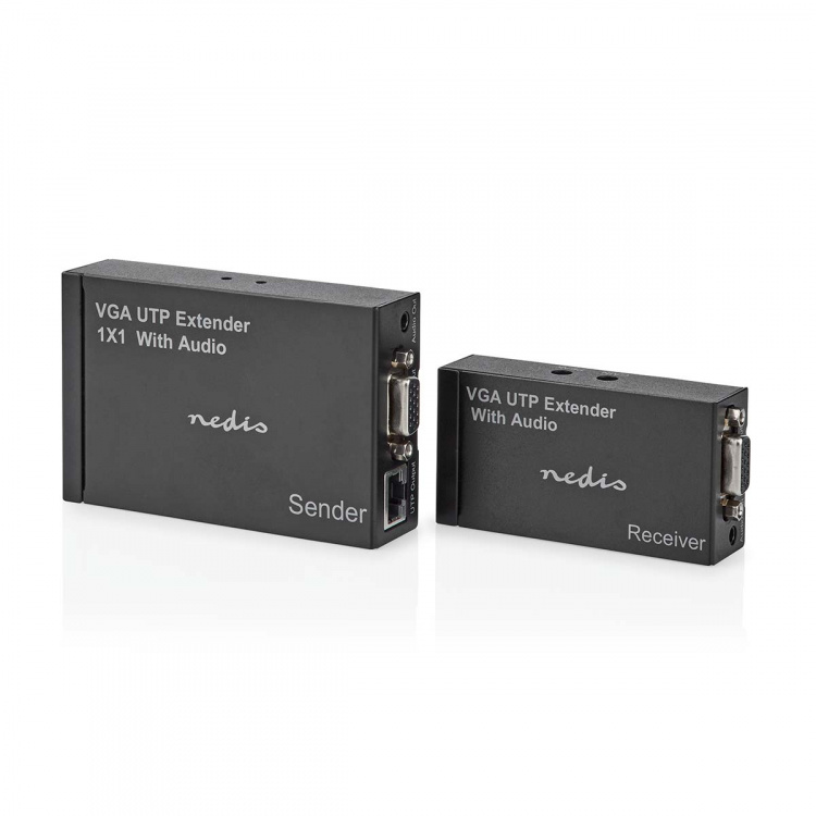 Nedis VGA extender | VGA / Audio | Distance up to: 300 m | Cat5e / Cat6 | 1920x1200 | Type C (CEE 7/16) Nedis VGA extender | VGA / Audio | Distance up to: 300 m | Cat5e / Cat6 | 1920x1200 | Type C (CEE 7/16)