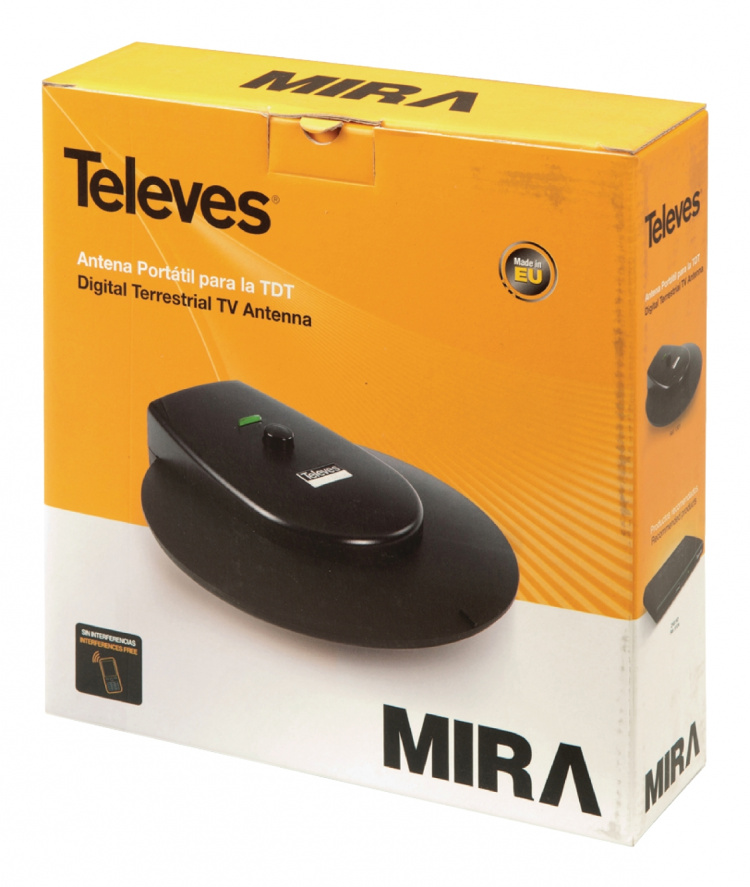 Televés Amplified Indoor DVB-T/T2 - DAB+ Antenna 25 dB FM / VHF / UHF