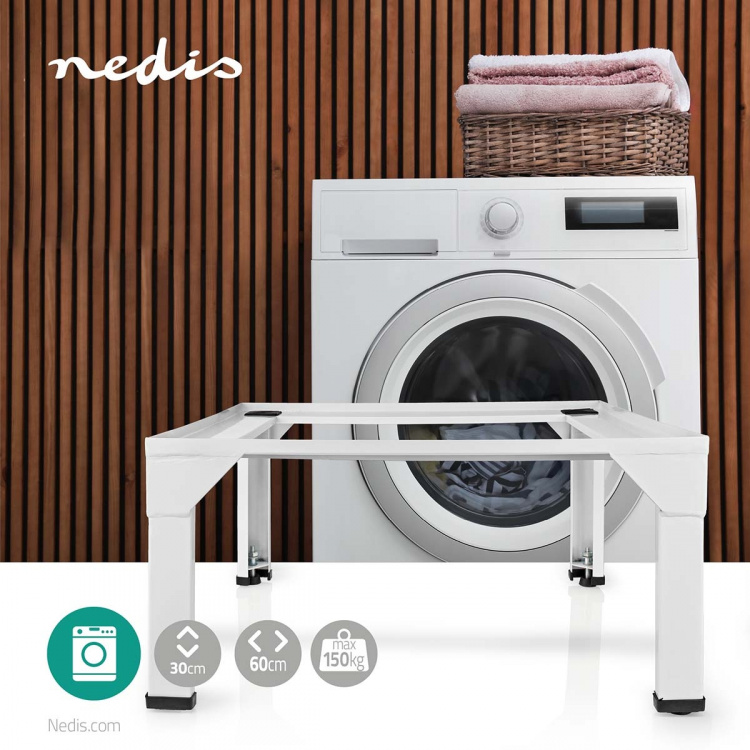 Nedis Stand for Washing Machine & Dryer | 150 kg | White Nedis Stand for Washing Machine & Dryer | 150 kg | White