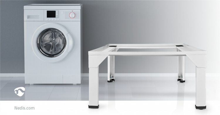 Nedis Stand for Washing Machine & Dryer | 150 kg | White Nedis Stand for Washing Machine & Dryer | 150 kg | White