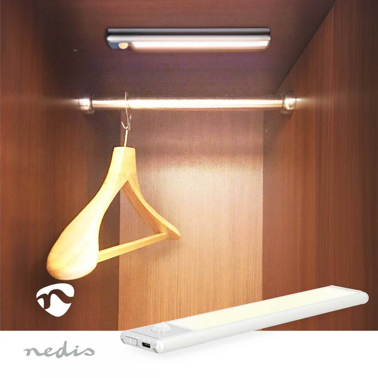 Nedis Cabinet Bar | 110 lm | Rechargeable | 1100 mAh | Motion Sensor | 10 hrs | 5 V DC