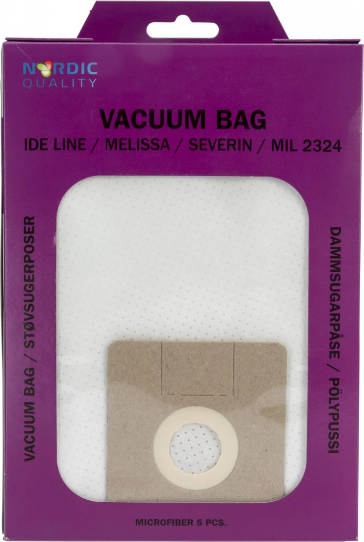 Nordic Quality MIL 2324 Dammsugarpåsar, 5 st