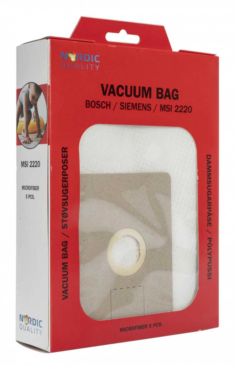 Nordic Quality MSI 2220 Dammsugarpåsar, 5 st Nordic Quality MSI 2220 Dammsugarpåsar, 5 st