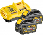 DeWALT 54V XR FLEXVOLT Set: 2x 6Ah Batteries & Charger