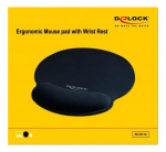 DeLOCK Ergonomic Mouse pad with Wrist Rest black 252 x 227 mm