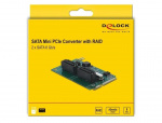 DeLOCK Mini PCIe Converter to 2 x SATA with RAID