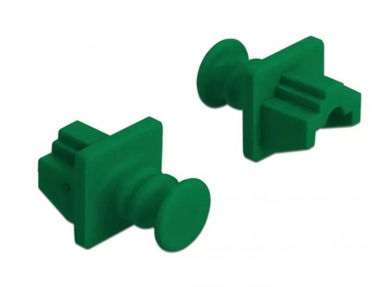 DeLOCK Dust Cover for RJ45 jack 10 pieces green