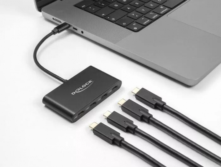 DeLOCK USB 3.2 Gen 2 USB Type-C™ Hub with 4 x USB Type-C™ female DeLOCK USB 3.2 Gen 2 USB Type-C™ Hub with 4 x USB Type-C™ female