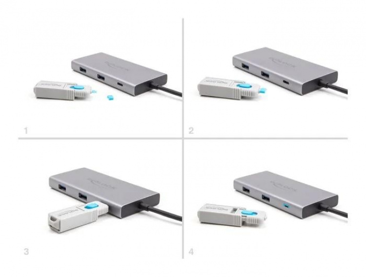 DeLOCK USB Type-C Port Blocker Set USB Type-C female ports 5 pieces
