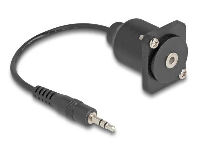 DeLOCK D-Type Cable 3.5 mm 3 pin Stereo jack male to female 20 cm