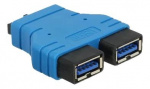 DeLOCK Adapter USB 3.0 pin header female > 2xUSB 3.0 Type-A female