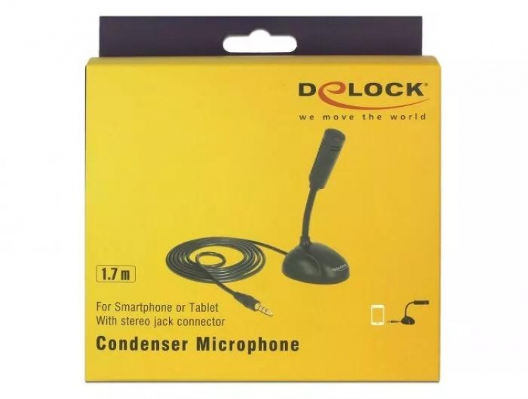 DeLOCK Condenser Microphone Omni-Directional for Smartphone Tablet DeLOCK Condenser Microphone Omni-Directional for Smartphone Tablet