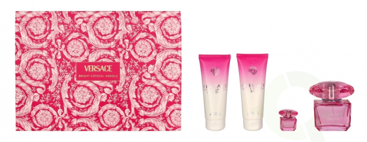 Versace Bright Crystal Absolu Giftset 295 ml Edp Spray 90ml/Body & Showergel 100ml/Body Lotion 100ml/Edp 5ml