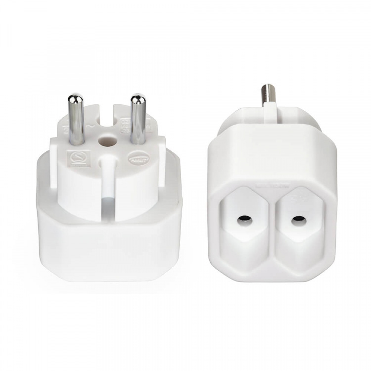 Hama 2-way Socket Adapter Double Pack White