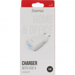 Hama Charger 1xUSB-A 6W White