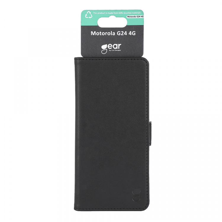 Gear Wallet Case 3 Card Slots Black - Motorola G24 4G