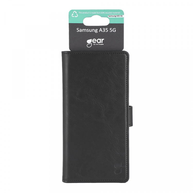 Gear Wallet Case 3 Card Slots Black - Samsung A35 5G Gear Wallet Case 3 Card Slots Black - Samsung A35 5G
