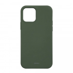 Onsala Phone Case with Silicone Feel Olive Green - iPhone 12/12 Pro
