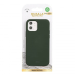 Onsala Phone Case with Silicone Feel Olive Green - iPhone 12/12 Pro