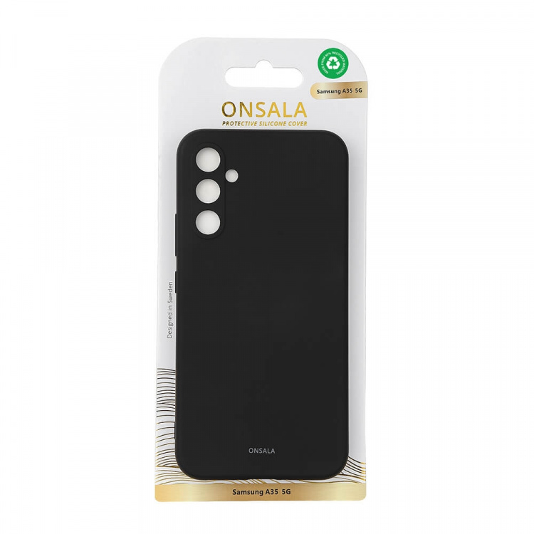 Onsala Phone Case with Silicone Feel Black - Samsung A35 5G