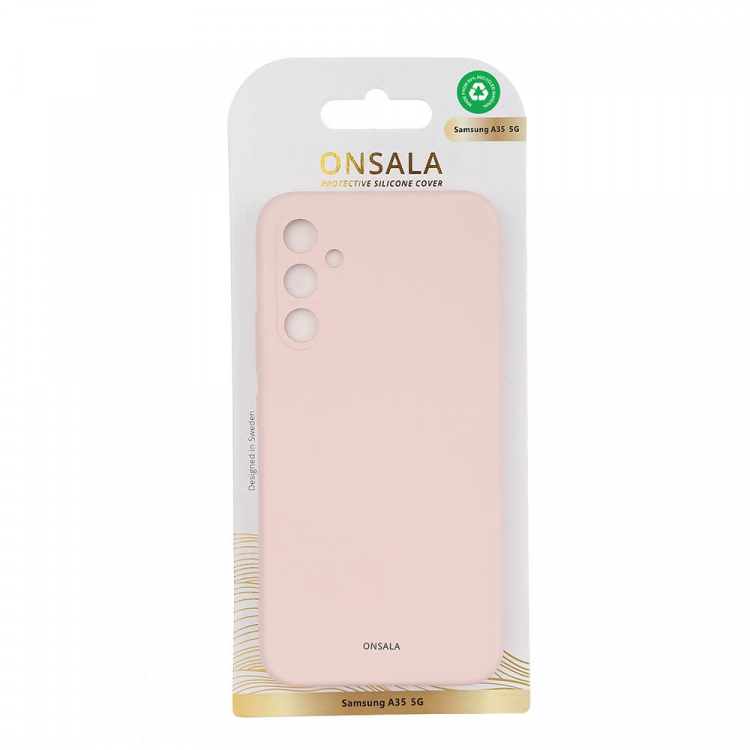 Onsala Phone Case with Silicone Feel Chalk Pink - Samsung A35 5G