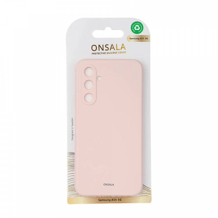 Onsala Phone Case with Silicone Feel Chalk Pink - Samsung A55 5G Onsala Phone Case with Silicone Feel Chalk Pink - Samsung A55 5G
