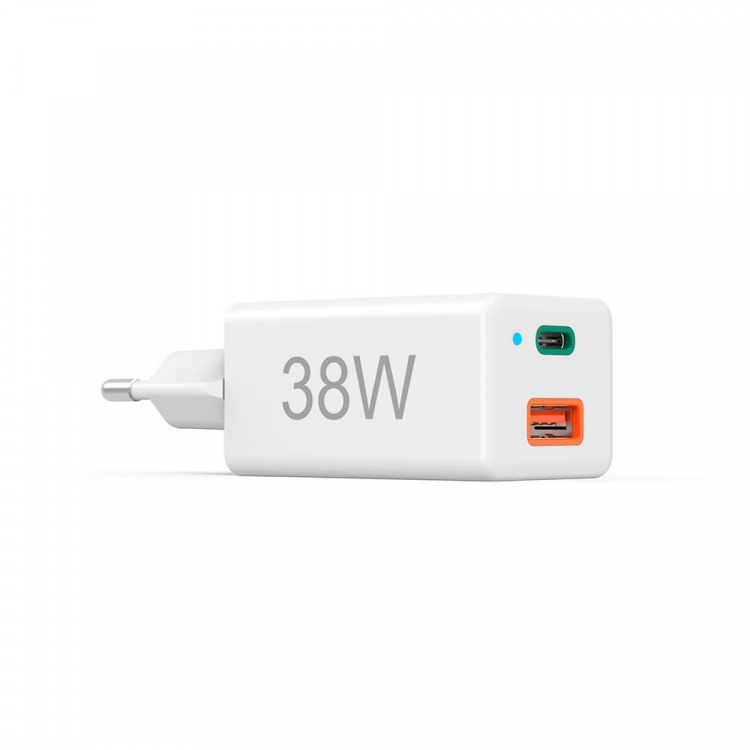 Hama Mini-charger USB-C + USB-A Qualcomm 3.0 38W White