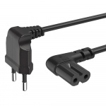 Hama Power Cable Euro Plug Angled Black 3.0m