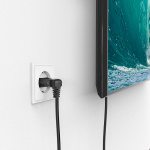 Hama Power Cable Euro Plug Angled Black 3.0m