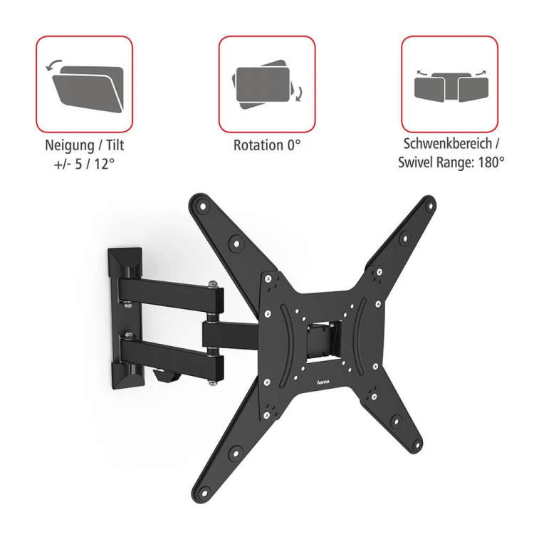 Hama TV Wall Bracket Full Motion VESA up to 400x400 65 Hama TV Wall Bracket Full Motion VESA up to 400x400 65