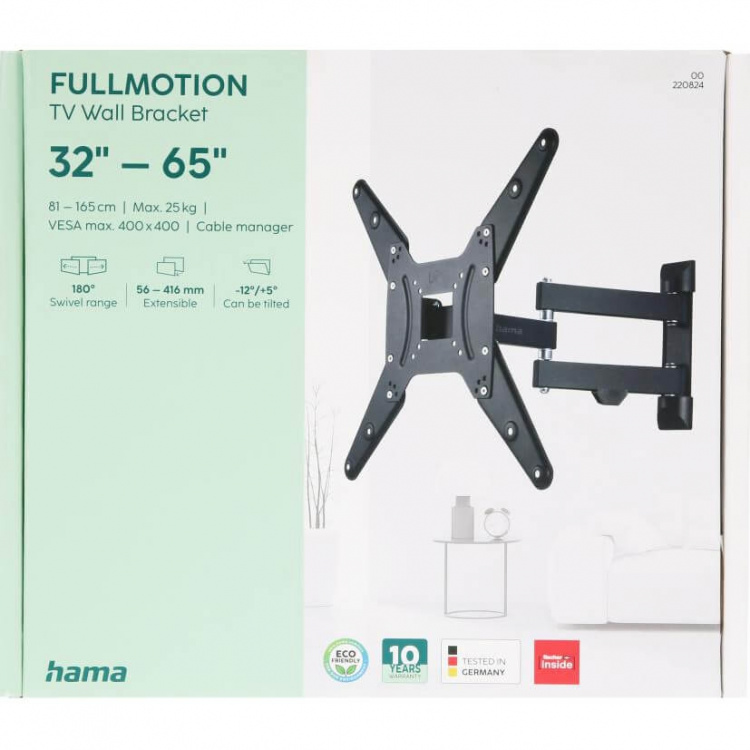 Hama TV Wall Bracket Full Motion VESA up to 400x400 65 Hama TV Wall Bracket Full Motion VESA up to 400x400 65