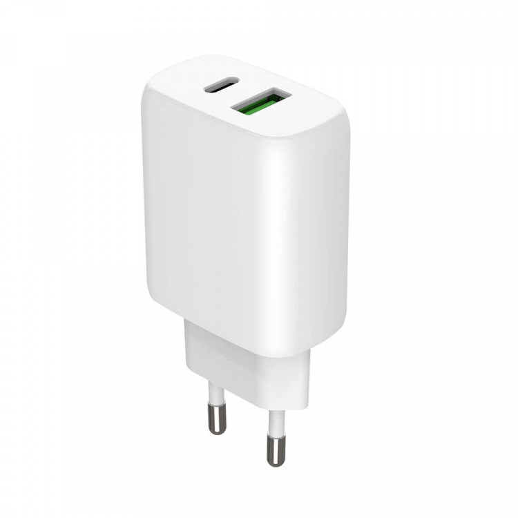 Gear Charger 220V 1xUSB-C + 1xUSB-A PD/PPS 30W + 18W QC White Gear Charger 220V 1xUSB-C + 1xUSB-A PD/PPS 30W + 18W QC White