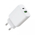 Gear Charger 220V 1xUSB-C + 1xUSB-A PD/PPS 30W + 18W QC White Gear Charger 220V 1xUSB-C + 1xUSB-A PD/PPS 30W + 18W QC White