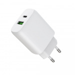 Gear Charger 220V 1xUSB-C + 1xUSB-A PD/PPS 30W + 18W QC White Gear Charger 220V 1xUSB-C + 1xUSB-A PD/PPS 30W + 18W QC White